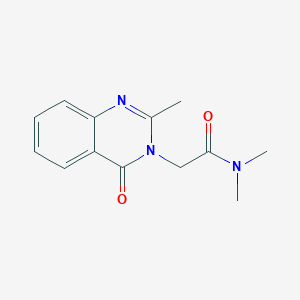 molecular formula C13H15N3O2 B7637995 N,N-dimethyl-2-(2-methyl-4-oxoquinazolin-3-yl)acetamide 