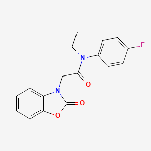 N-ethyl-N-(4-fluorophenyl)-2-(2-oxo-1,3-benzoxazol-3-yl)acetamide