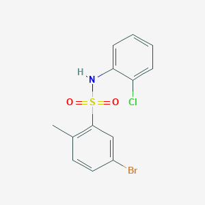 molecular formula C13H11BrClNO2S B7638028 5-bromo-N-(2-chlorophenyl)-2-methylbenzenesulfonamide 