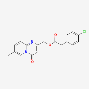 (7-Methyl-4-oxopyrido[1,2-a]pyrimidin-2-yl)methyl 2-(4-chlorophenyl)acetate