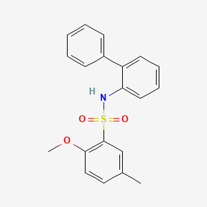 molecular formula C20H19NO3S B7638055 2-methoxy-5-methyl-N-(2-phenylphenyl)benzenesulfonamide 