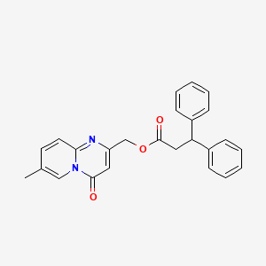 molecular formula C25H22N2O3 B7638064 (7-Methyl-4-oxopyrido[1,2-a]pyrimidin-2-yl)methyl 3,3-diphenylpropanoate 