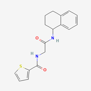 molecular formula C17H18N2O2S B7638071 N-[2-oxo-2-(1,2,3,4-tetrahydronaphthalen-1-ylamino)ethyl]thiophene-2-carboxamide 