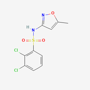 molecular formula C10H8Cl2N2O3S B7638080 2,3-dichloro-N-(5-methyl-1,2-oxazol-3-yl)benzenesulfonamide 