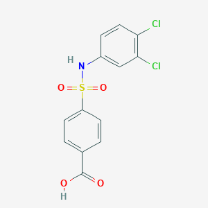 molecular formula C13H9Cl2NO4S B7638085 4-[(3,4-Dichlorophenyl)sulfamoyl]benzoic acid 