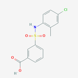molecular formula C14H12ClNO4S B7638105 3-[(4-Chloro-2-methylphenyl)sulfamoyl]benzoic acid 