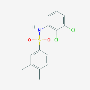 molecular formula C14H13Cl2NO2S B7638139 N-(2,3-dichlorophenyl)-3,4-dimethylbenzene-1-sulfonamide 