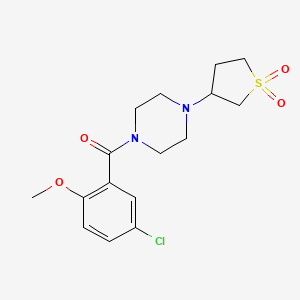 molecular formula C16H21ClN2O4S B7638184 (5-Chloro-2-methoxyphenyl)-[4-(1,1-dioxothiolan-3-yl)piperazin-1-yl]methanone 