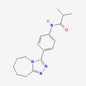 2-methyl-N-[4-(6,7,8,9-tetrahydro-5H-[1,2,4]triazolo[4,3-a]azepin-3-yl)phenyl]propanamide