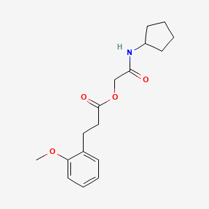 molecular formula C17H23NO4 B7638215 [2-(Cyclopentylamino)-2-oxoethyl] 3-(2-methoxyphenyl)propanoate 