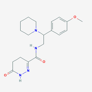 N-[2-(4-methoxyphenyl)-2-piperidin-1-ylethyl]-6-oxo-4,5-dihydro-1H-pyridazine-3-carboxamide