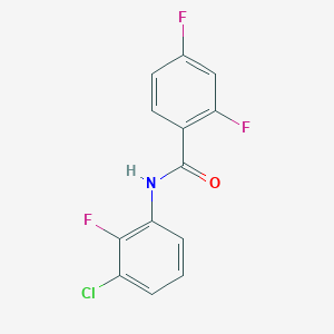 molecular formula C13H7ClF3NO B7638222 N-(3-chloro-2-fluorophenyl)-2,4-difluorobenzamide 