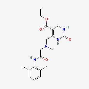 ethyl 6-[[[2-(2,6-dimethylanilino)-2-oxoethyl]-methylamino]methyl]-2-oxo-3,4-dihydro-1H-pyrimidine-5-carboxylate
