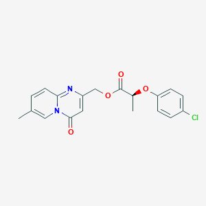 (7-methyl-4-oxopyrido[1,2-a]pyrimidin-2-yl)methyl (2S)-2-(4-chlorophenoxy)propanoate