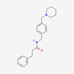 3-phenyl-N-[[4-(piperidin-1-ylmethyl)phenyl]methyl]propanamide