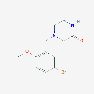 4-[(5-Bromo-2-methoxyphenyl)methyl]piperazin-2-one
