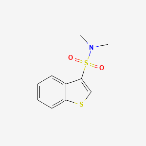molecular formula C10H11NO2S2 B7638278 N,N-dimethyl-1-benzothiophene-3-sulfonamide 
