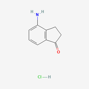 molecular formula C9H10ClNO B7638287 4-Amino-2,3-dihydro-1h-inden-1-one hydrochloride 