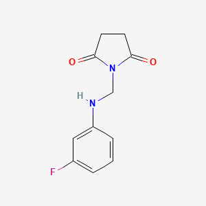 molecular formula C11H11FN2O2 B7638299 1-[(3-Fluoroanilino)methyl]-2,5-pyrrolidinedione 