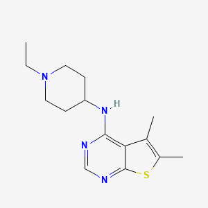 molecular formula C15H22N4S B7638315 N-(1-ethylpiperidin-4-yl)-5,6-dimethylthieno[2,3-d]pyrimidin-4-amine 