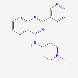 molecular formula C20H23N5 B7638323 N-(1-ethylpiperidin-4-yl)-2-pyridin-3-ylquinazolin-4-amine 
