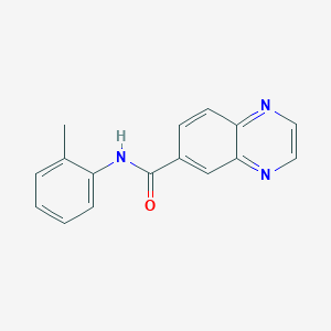 molecular formula C16H13N3O B7638330 Quinoxaline-6-carboxylic acid o-tolylamide 