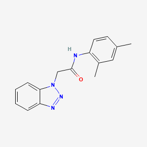 molecular formula C16H16N4O B7638333 2-(1H-benzotriazol-1-yl)-N-(2,4-dimethylphenyl)acetamide 