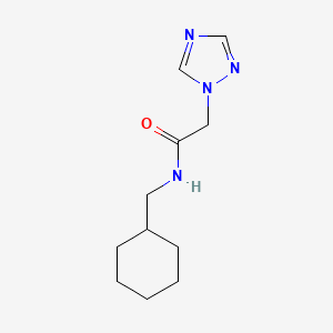 molecular formula C11H18N4O B7638336 N-(cyclohexylmethyl)-2-(1,2,4-triazol-1-yl)acetamide 
