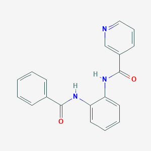 molecular formula C19H15N3O2 B7638344 N-(2-benzamidophenyl)pyridine-3-carboxamide 