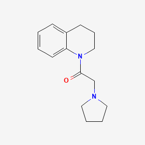molecular formula C15H20N2O B7638382 1-(3,4-dihydro-2H-quinolin-1-yl)-2-pyrrolidin-1-ylethanone 