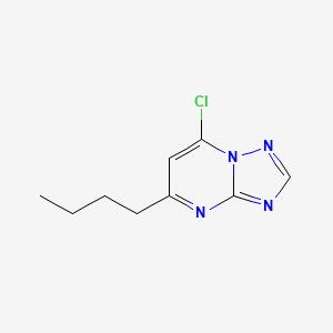 molecular formula C9H11ClN4 B7638418 5-Butyl-7-chloro-[1,2,4]triazolo[1,5-a]pyrimidine 