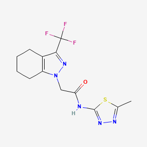 N-(5-methyl-1,3,4-thiadiazol-2-yl)-2-[3-(trifluoromethyl)-4,5,6,7-tetrahydroindazol-1-yl]acetamide