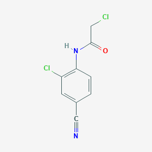 molecular formula C9H6Cl2N2O B7638444 2-chloro-N-(2-chloro-4-cyanophenyl)acetamide 