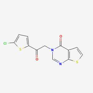 3-[2-(5-Chlorothiophen-2-yl)-2-oxoethyl]thieno[2,3-d]pyrimidin-4-one