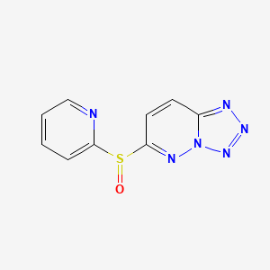 molecular formula C9H6N6OS B7638461 6-Pyridin-2-ylsulfinyltetrazolo[1,5-b]pyridazine 