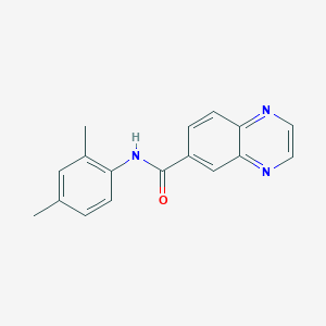 molecular formula C17H15N3O B7638469 Quinoxaline-6-carboxylic acid (2,4-dimethyl-phenyl)-amide 