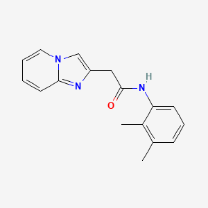 molecular formula C17H17N3O B7638476 N-(2,3-dimethylphenyl)-2-imidazo[1,2-a]pyridin-2-ylacetamide 