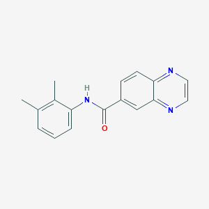 molecular formula C17H15N3O B7638484 Quinoxaline-6-carboxylic acid (2,3-dimethyl-phenyl)-amide 