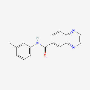 molecular formula C16H13N3O B7638500 N-(3-methylphenyl)quinoxaline-6-carboxamide 