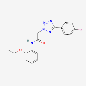 molecular formula C17H16FN5O2 B7638521 N-(2-ethoxyphenyl)-2-[5-(4-fluorophenyl)tetrazol-2-yl]acetamide 