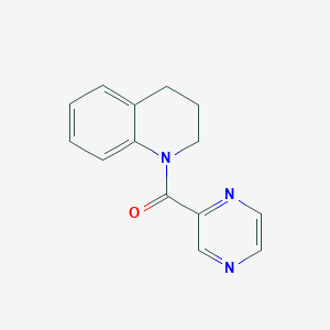 molecular formula C14H13N3O B7638550 3,4-dihydro-2H-quinolin-1-yl(pyrazin-2-yl)methanone 