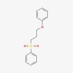 molecular formula C15H16O3S B7638570 3-(Benzenesulfonyl)propoxybenzene 