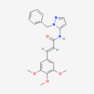 (E)-N-(2-benzylpyrazol-3-yl)-3-(3,4,5-trimethoxyphenyl)prop-2-enamide