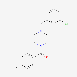 molecular formula C19H21ClN2O B7638604 [4-(3-Chlorobenzyl)piperazin-1-yl](4-methylphenyl)methanone 