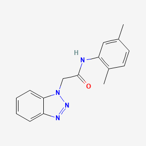 molecular formula C16H16N4O B7638631 2-(1H-benzotriazol-1-yl)-N-(2,5-dimethylphenyl)acetamide 