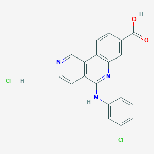 5-(3-chloroanilino)benzo[c][2,6]naphthyridine-8-carboxylic acid;hydrochloride