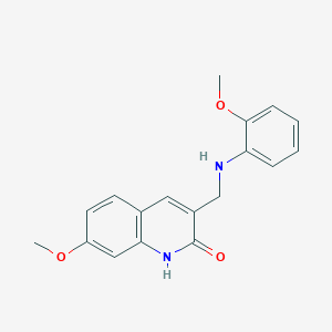 7-methoxy-3-[(2-methoxyanilino)methyl]-1H-quinolin-2-one