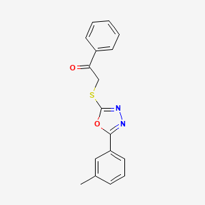 2-[[5-(3-Methylphenyl)-1,3,4-oxadiazol-2-yl]sulfanyl]-1-phenylethanone