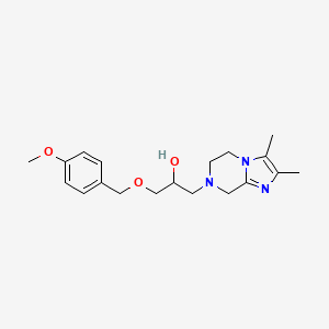 molecular formula C19H27N3O3 B7638777 1-(2,3-dimethyl-6,8-dihydro-5H-imidazo[1,2-a]pyrazin-7-yl)-3-[(4-methoxyphenyl)methoxy]propan-2-ol 