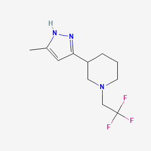 3-(5-methyl-1H-pyrazol-3-yl)-1-(2,2,2-trifluoroethyl)piperidine